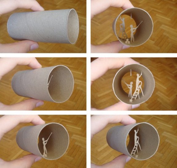 paper cutting toilet rolls 04 in Artistic Paper Cutting of Toilet Paper Rolls