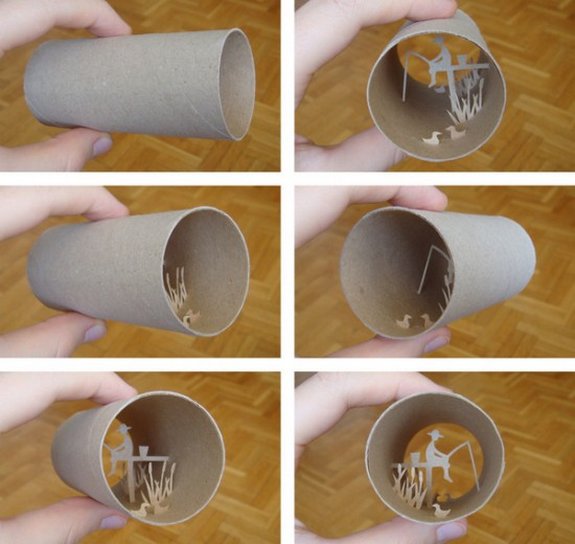 paper cutting toilet rolls 07 in Artistic Paper Cutting of Toilet Paper Rolls