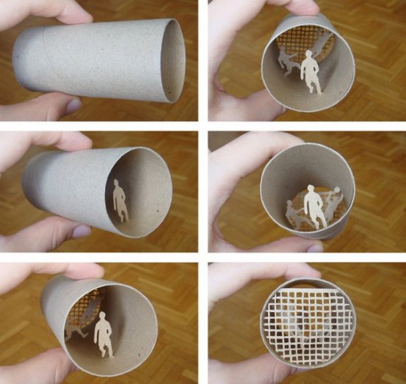 paper cutting toilet rolls 10 in Artistic Paper Cutting of Toilet Paper Rolls