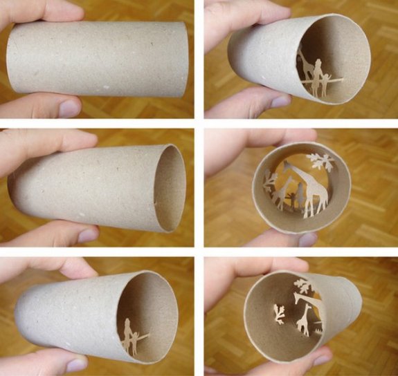 paper cutting toilet rolls 15 in Artistic Paper Cutting of Toilet Paper Rolls