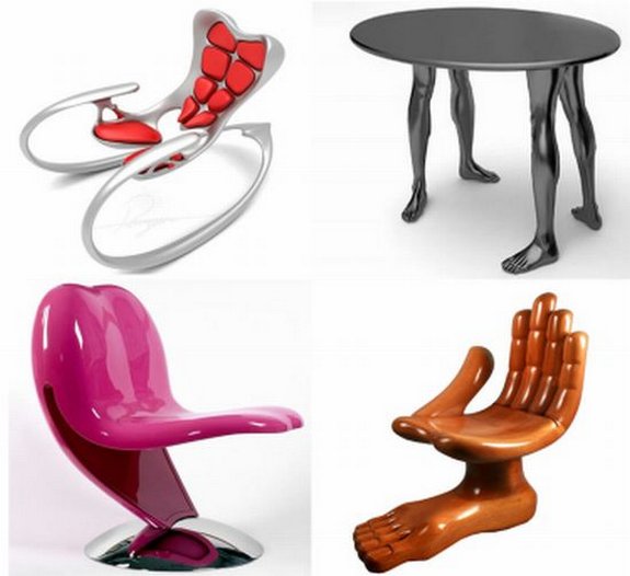 peculiarly shaped furniture 11 in Crazy Shaped Furniture Inspired by Human Body Parts 
