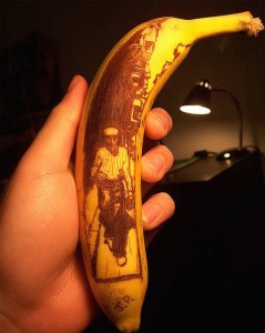 Banana Drawings: Creative Way of Creating Masterpieces of Art on Vegetables