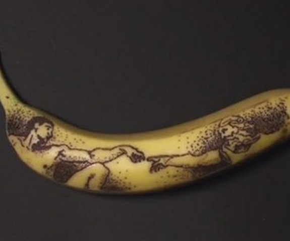 banana art 08 in Banana Drawings: Creative Way of Creating Masterpieces of Art on Vegetables