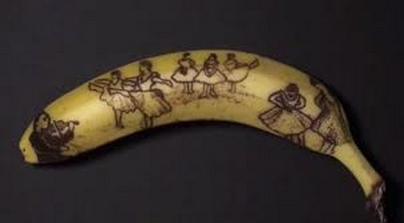 banana art 09 in Banana Drawings: Creative Way of Creating Masterpieces of Art on Vegetables