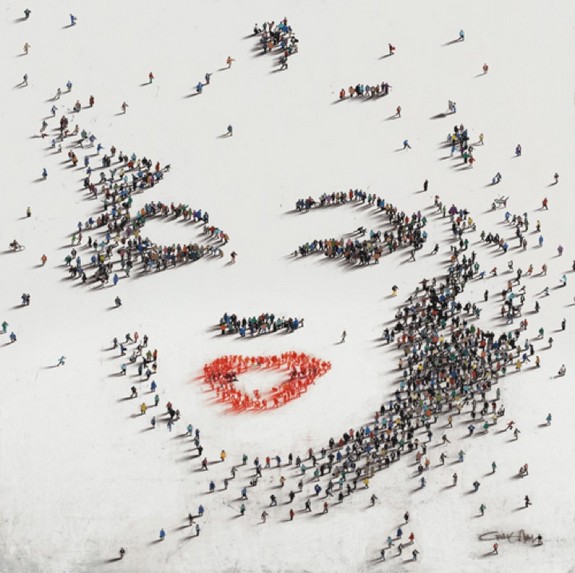 people pixel art 05 in Incredible Celebrity Portraits Composed of Humans