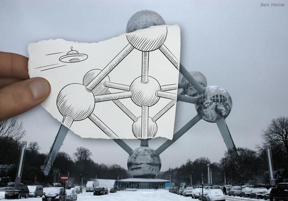 amazingly creative drawing and photography 03 in Top 30 Enhanced Reality Drawings