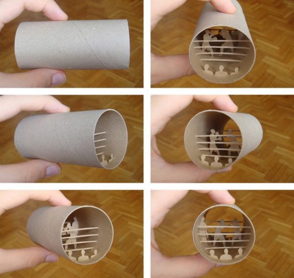 paper cutting toilet rolls 01 in Artistic Paper Cutting of Toilet Paper Rolls