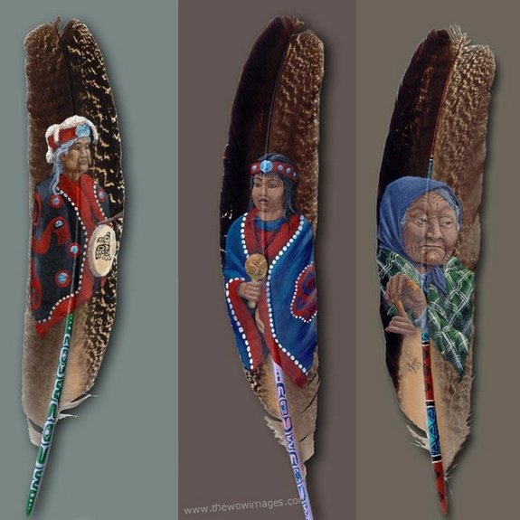 drawings on feather 21 in Drawings on feather? Creative Art Medium
