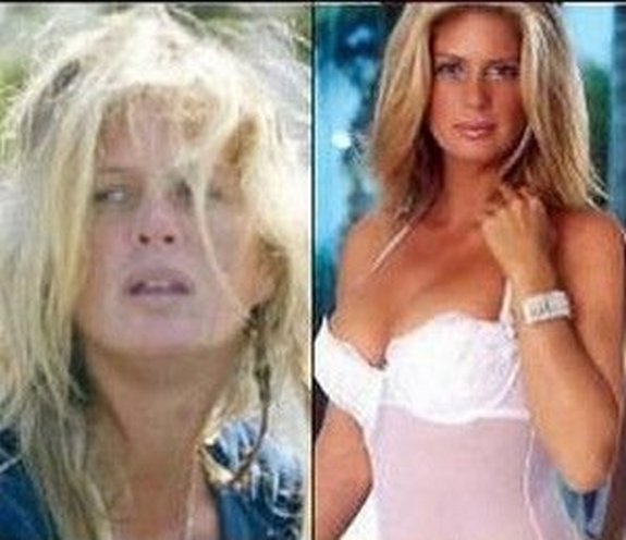 before and after make up 18 in Celebrities Before and After Make up
