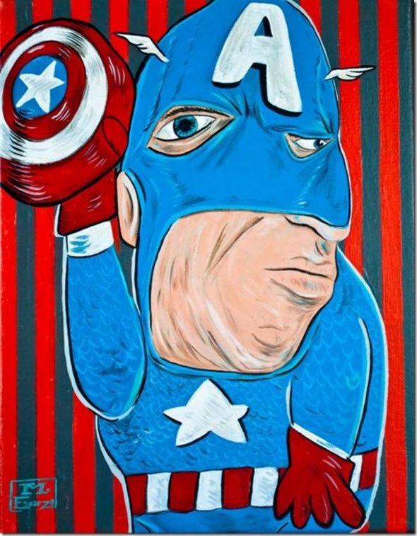 superheroes painted 02 in Superheroes Painted in Picasso Style