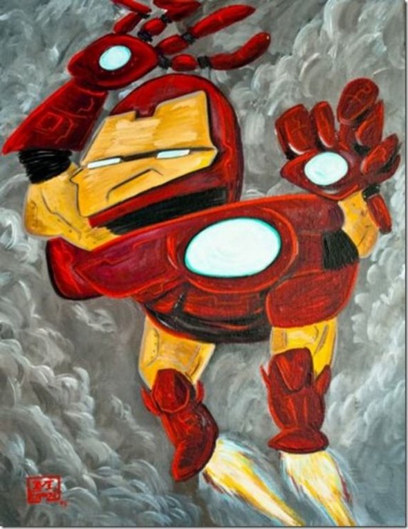 superheroes painted 08 in Superheroes Painted in Picasso Style