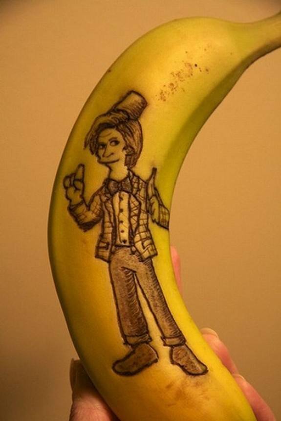 banana art 01 in Banana Drawings: Creative Way of Creating Masterpieces of Art on Vegetables
