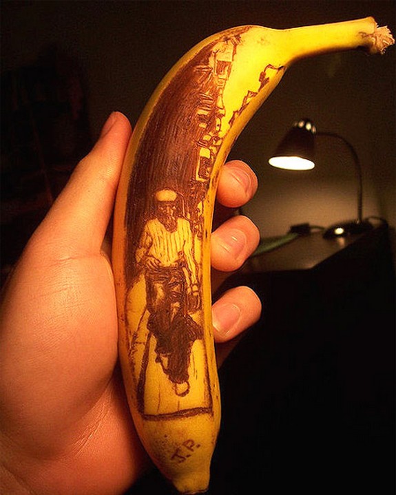 banana art 02 in Banana Drawings: Creative Way of Creating Masterpieces of Art on Vegetables