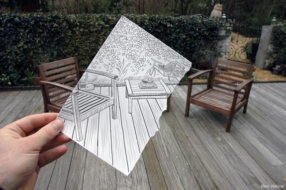 amazingly creative drawing and photography 01 in Top 30 Enhanced Reality Drawings