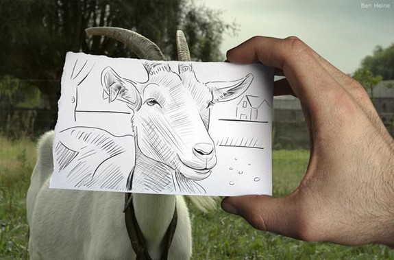 amazingly creative drawing and photography 04 in Top 30 Enhanced Reality Drawings