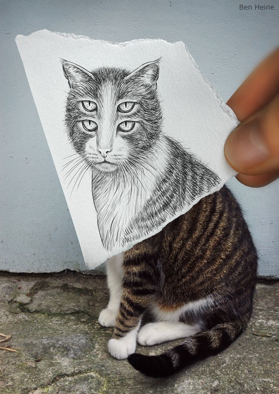 amazingly creative drawing and photography 05 in Top 30 Enhanced Reality Drawings