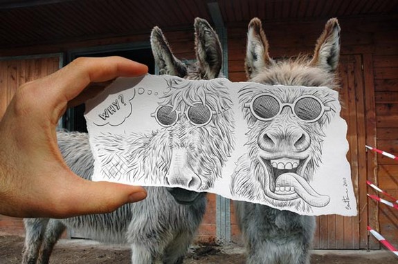 amazingly creative drawing and photography 09 in Top 30 Enhanced Reality Drawings