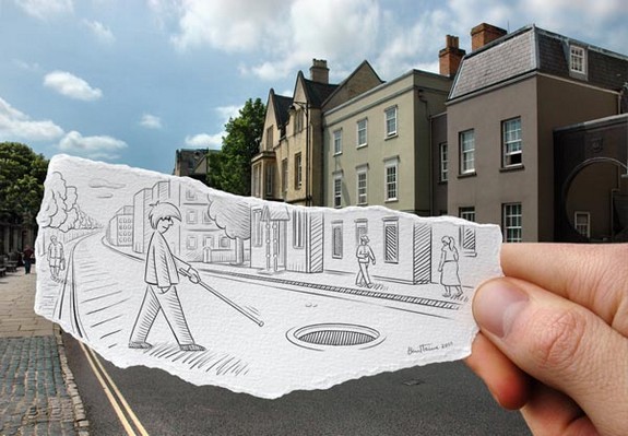 amazingly creative drawing and photography 13 in Top 30 Enhanced Reality Drawings