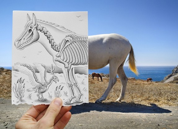 amazingly creative drawing and photography 18 in Top 30 Enhanced Reality Drawings