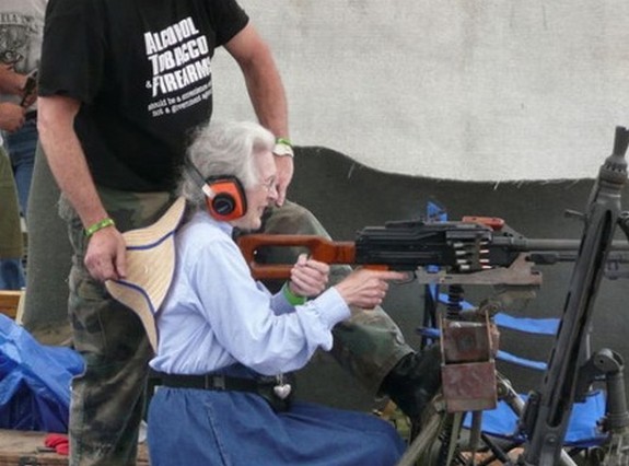 old ladys with guns 03 in Inexplicable Old Ladies With Guns Photography
