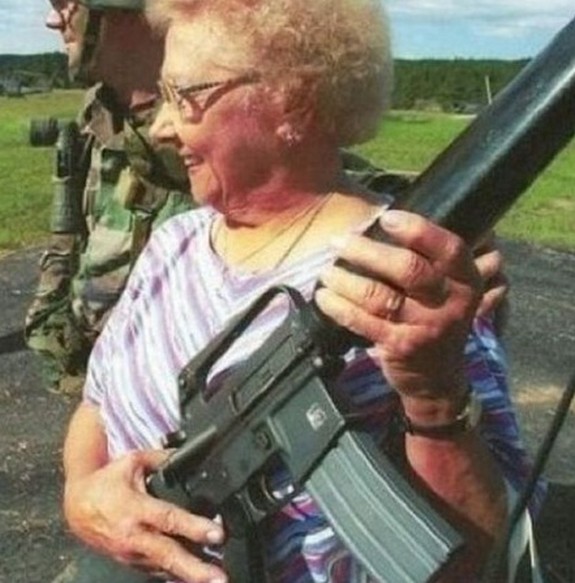 old ladys with guns 08 in Inexplicable Old Ladies With Guns Photography