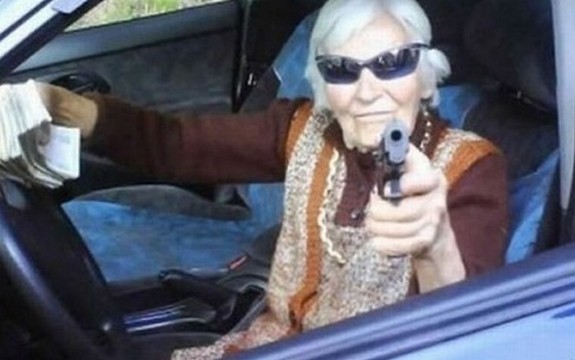 old ladys with guns 16 in Inexplicable Old Ladies With Guns Photography