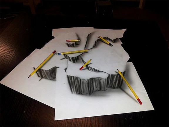 amazing 3d sketches that look as if objects are flying 03 in Amazing 3D Sketches That Look As if Objects Are Flying