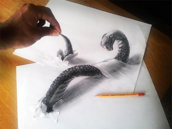 amazing 3d sketches that look as if objects are flying 07 in Amazing 3D Sketches That Look As if Objects Are Flying