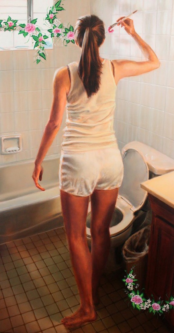 beautiful drawings of girls 03 in Re imagining of Everyday Life in Paintings 